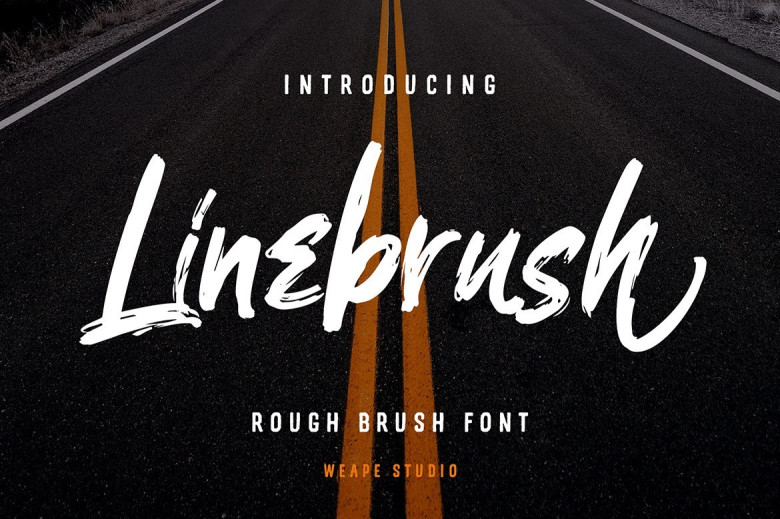 Linebrush Rough Brush Script Font Download Fonts