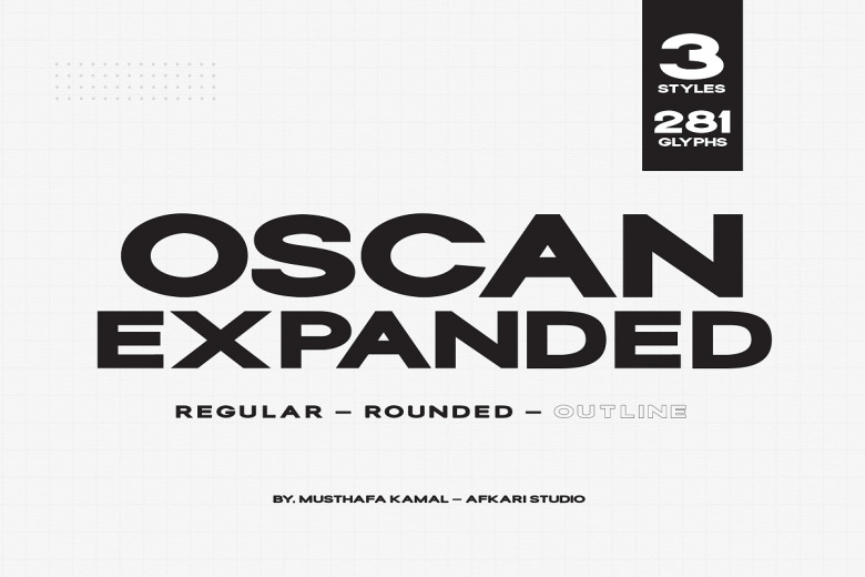 Expanded Script Font Oscan Expanded Font - Download Fonts