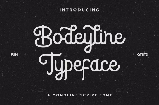 Bodeyline Monoline Font