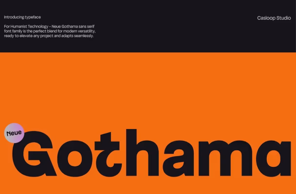 Neue Gothama Sans Serif Font
