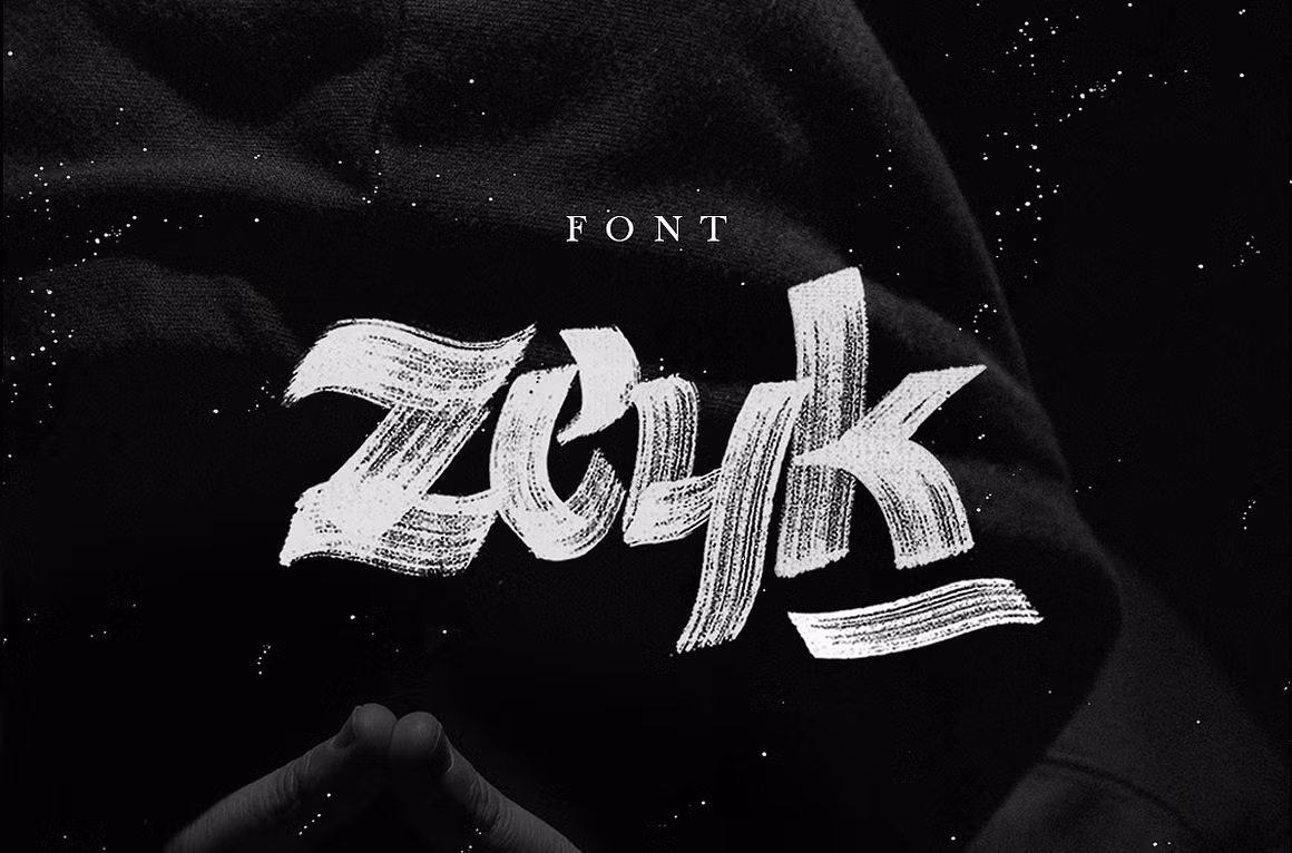 Zeyk Brush Font