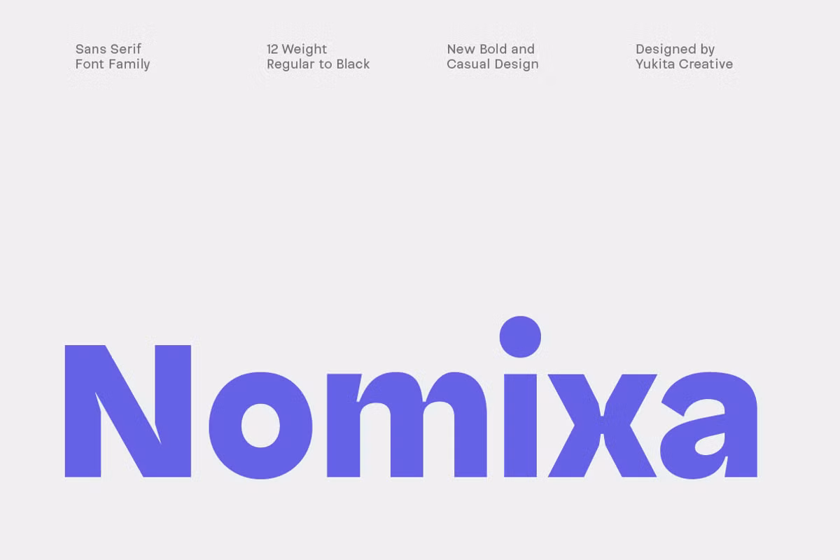 Nomixa Sans Serif Font