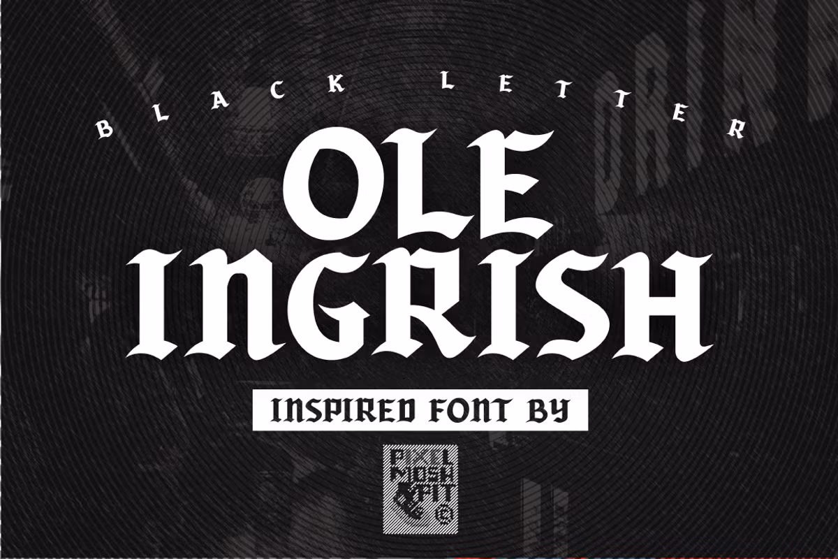 Ole Ingrish Blackletter Font