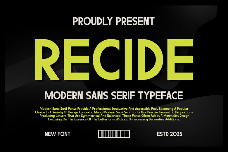 Recide Font - Download Fonts